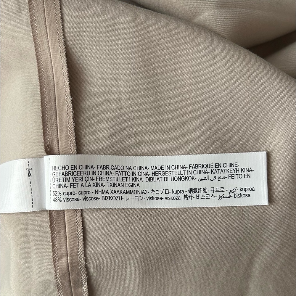 NWT MASSIMO DUTTI Maxi Sleeveless Dress, Tan, Size 10 - Picture 7 of 7